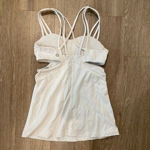 Lululemon white strappy workout top